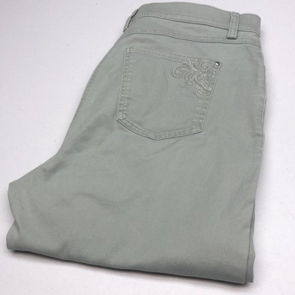 LIKE NEW HAGGAR GRAY/GREEN COTTON CROP 10/30x26 😎 - Picture 1 of 15